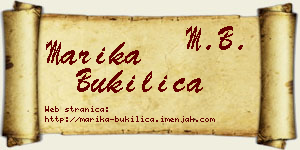 Marika Bukilica vizit kartica